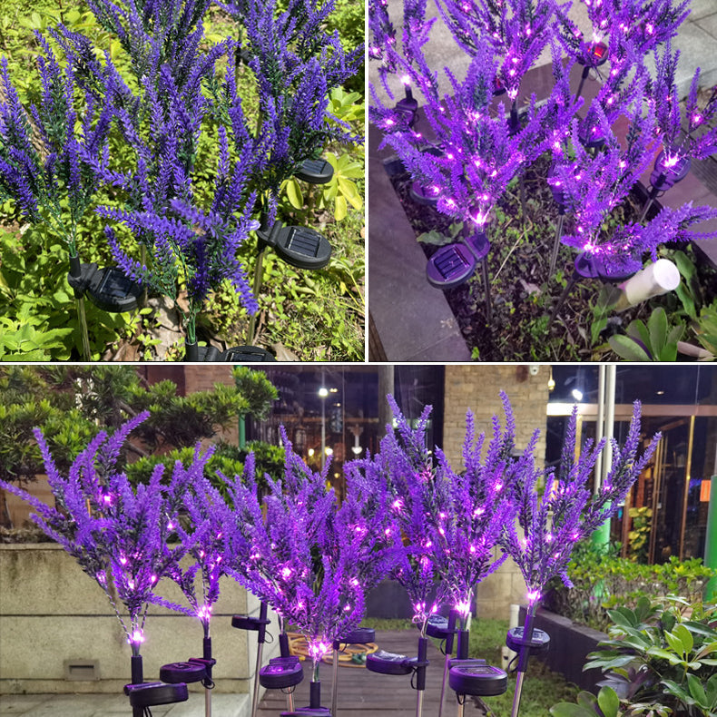 Modern Art Deco Solar Waterproof Stainless Steel PC & ABS Faux Lavender LED Outdoor Light Landscape Lighting For Garden & Outdoor Patio | Kalsten