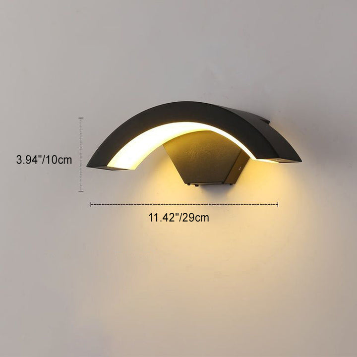 Modern Minimalist Curved Aluminum Acrylic LED Wall Sconce Lamp For Garden | Kalsten