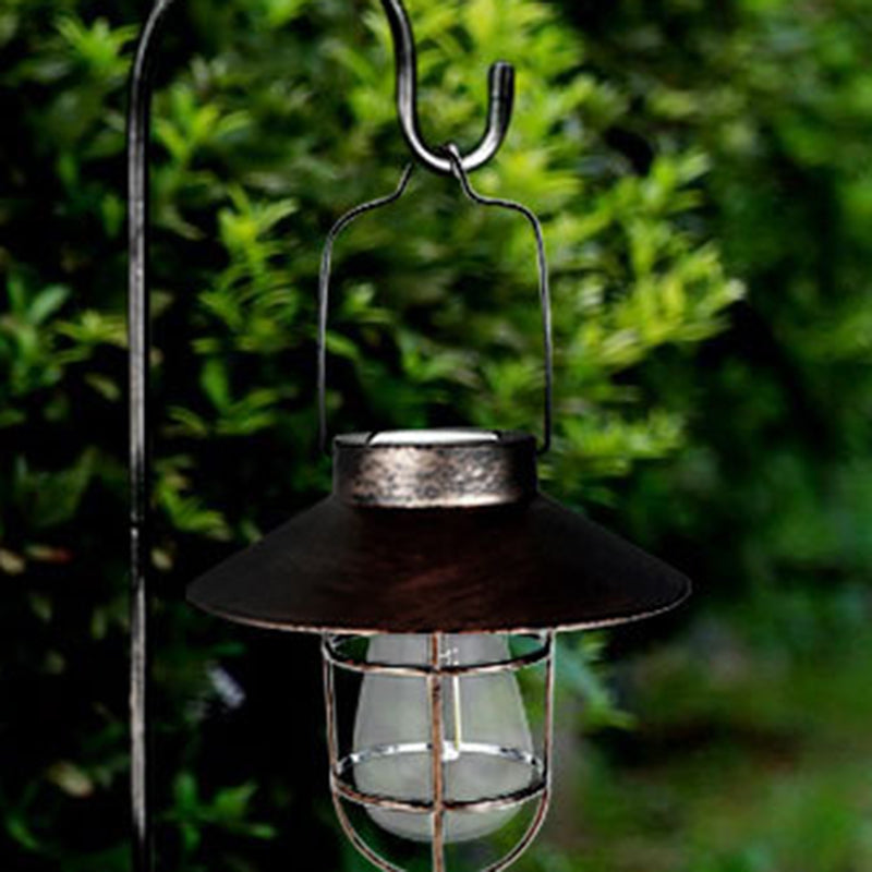 Modern Minimalist Solar Cylinder Hollow Out Iron Plastic LED Outdoor Light For Garden | Kalsten