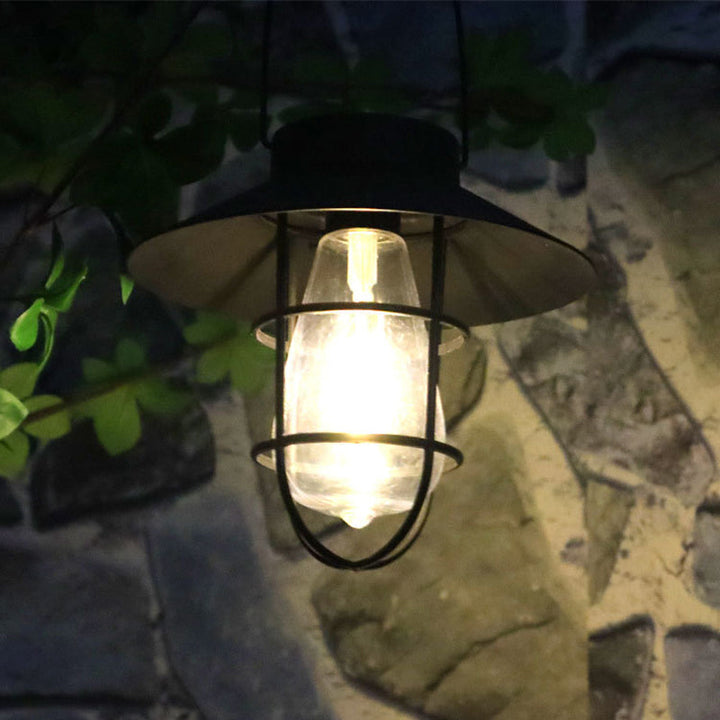 Modern Minimalist Solar Cylinder Hollow Out Iron Plastic LED Outdoor Light For Garden | Kalsten