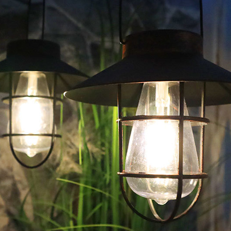 Modern Minimalist Solar Cylinder Hollow Out Iron Plastic LED Outdoor Light For Garden | Kalsten