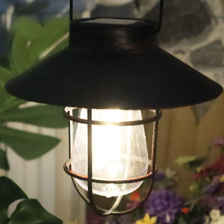 Modern Minimalist Solar Cylinder Hollow Out Iron Plastic LED Outdoor Light For Garden | Kalsten