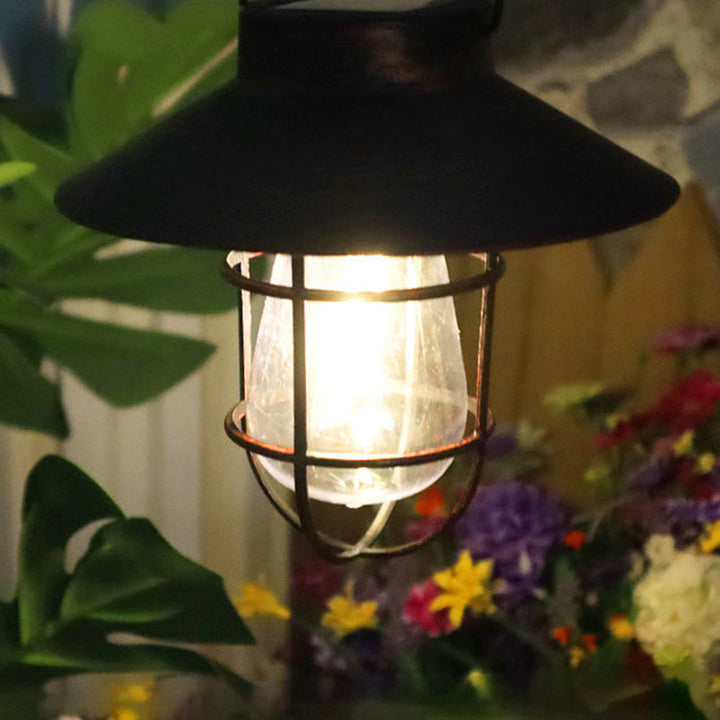 Modern Minimalist Solar Cylinder Hollow Out Iron Plastic LED Outdoor Light For Garden | Kalsten