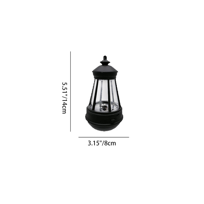 Modern Minimalist Solar Portable Round Tower Iron LED Outdoor Light For Garden | Kalsten