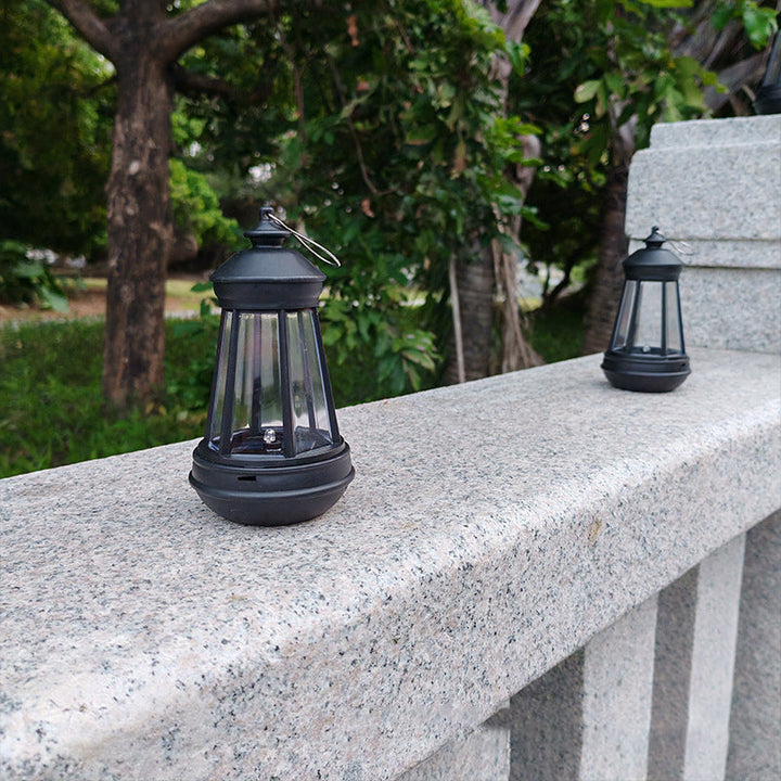 Modern Minimalist Solar Portable Round Tower Iron LED Outdoor Light For Garden | Kalsten