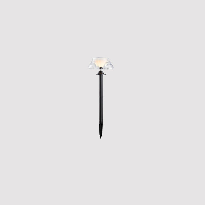 Modern Minimalist Round Half Ball Long Pole Iron ABS LED Ground Plug Outdoor Light For Garden | Kalsten