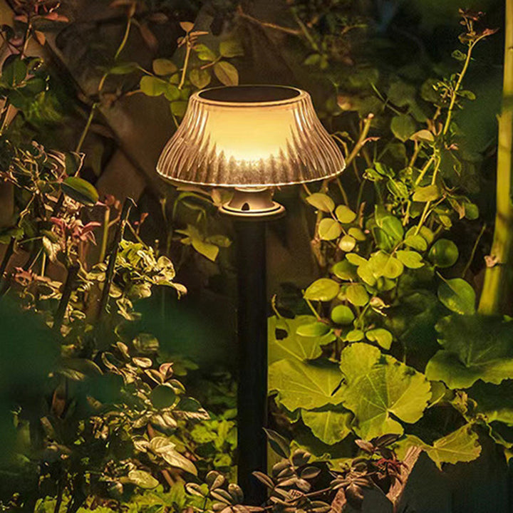 Modern Minimalist Round Half Ball Long Pole Iron ABS LED Ground Plug Outdoor Light For Garden | Kalsten