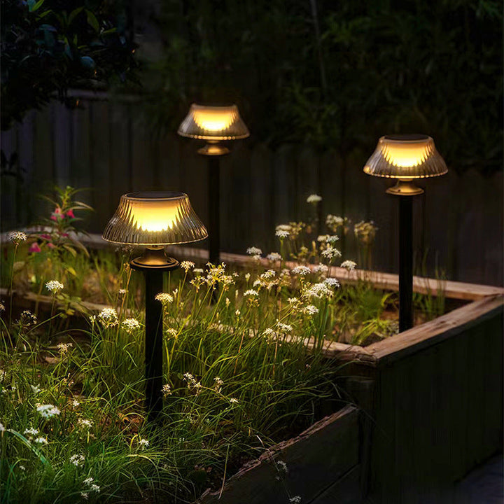 Modern Minimalist Round Half Ball Long Pole Iron ABS LED Ground Plug Outdoor Light For Garden | Kalsten