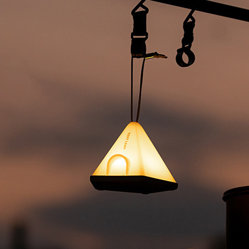 Contemporary Creative Tent Shape Triangle ABS PP LED Outdoor Light For Outdoor Patio | Kalsten