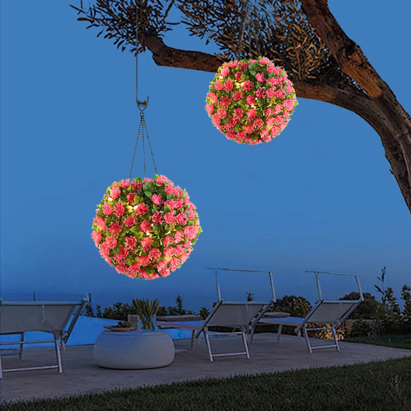 Modern Art Deco Round Flower Bouquet Plastic LED Outdoor Light For Garden | Kalsten