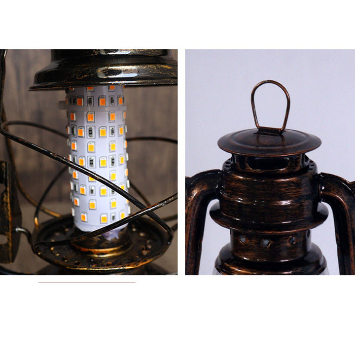 Kalsten | Traditional Vintage Round Horse Lamp Iron Acrylic LED Table Lamp for the Living Room