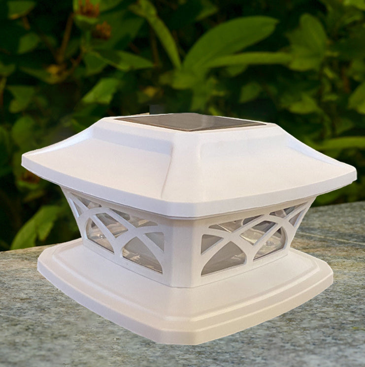 Modern Simplicity Square Plastic LED Post Head Light Outdoor Light For Garden | Kalsten