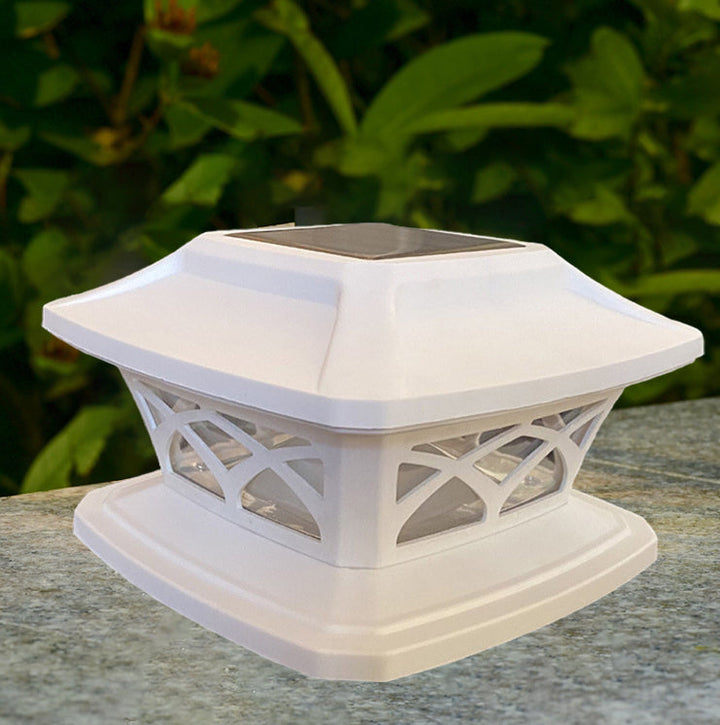Modern Simplicity Square Plastic LED Post Head Light Outdoor Light For Garden | Kalsten