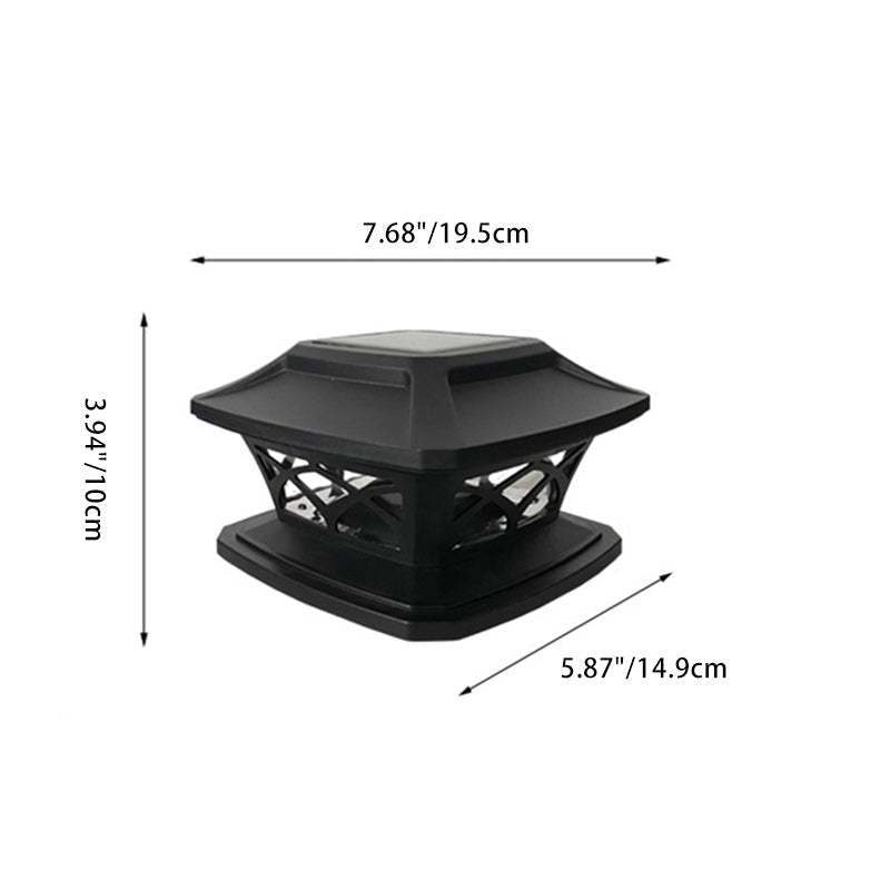 Modern Simplicity Square Plastic LED Post Head Light Outdoor Light For Garden | Kalsten