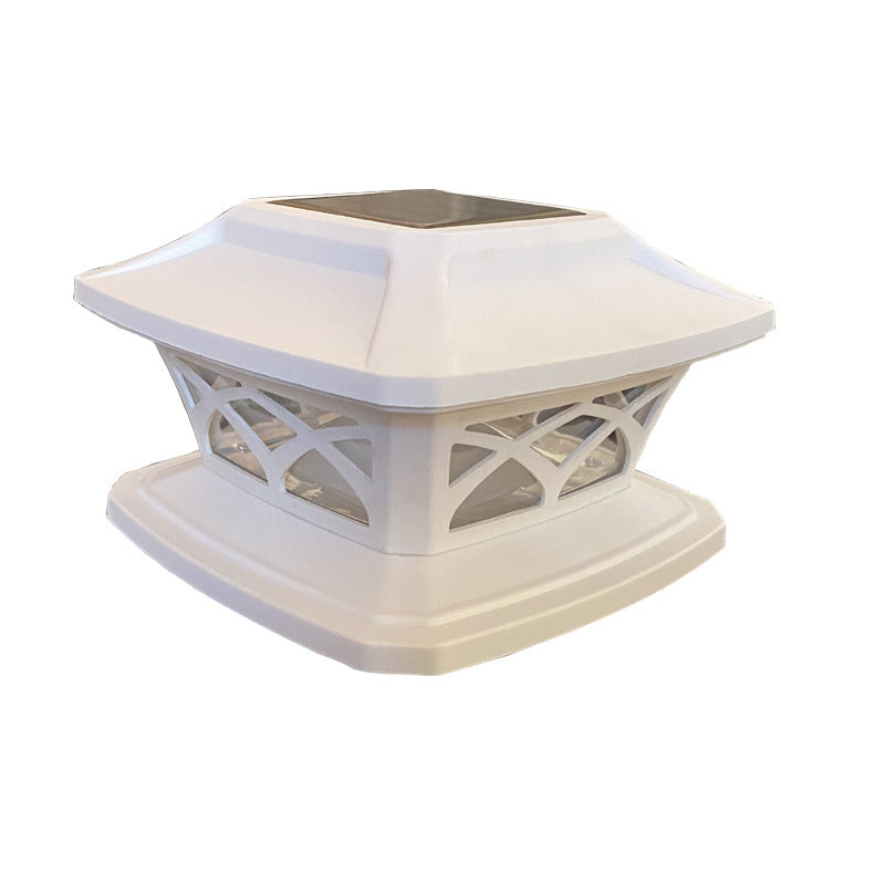 Modern Simplicity Square Plastic LED Post Head Light Outdoor Light For Garden | Kalsten