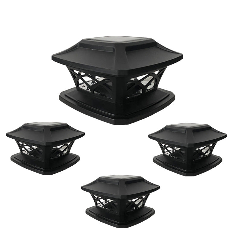 Modern Simplicity Square Plastic LED Post Head Light Outdoor Light For Garden | Kalsten