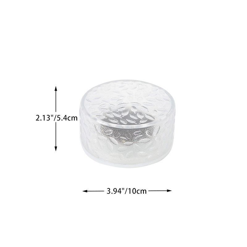 Modern Minimalist Solar Round Ice Brick Shape Acrylic LED Outdoor Light For Garden | Kalsten