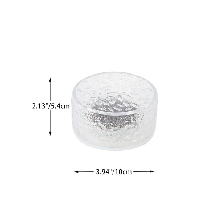 Modern Minimalist Solar Round Ice Brick Shape Acrylic LED Outdoor Light For Garden | Kalsten