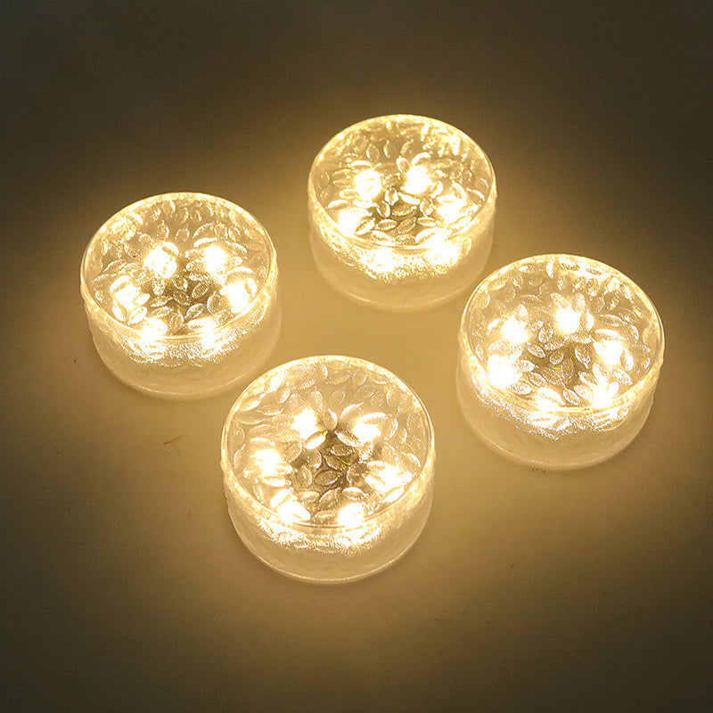 Modern Minimalist Solar Round Ice Brick Shape Acrylic LED Outdoor Light For Garden | Kalsten
