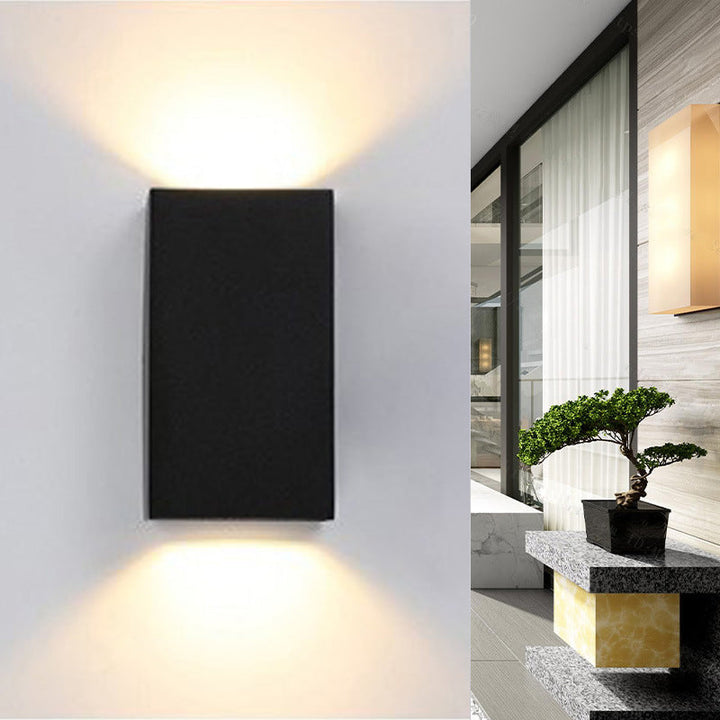 Modern Minimalist Waterproof Rectangular Aluminum LED Outdoor Wall Sconce Lamp For Outdoor Patio | Kalsten