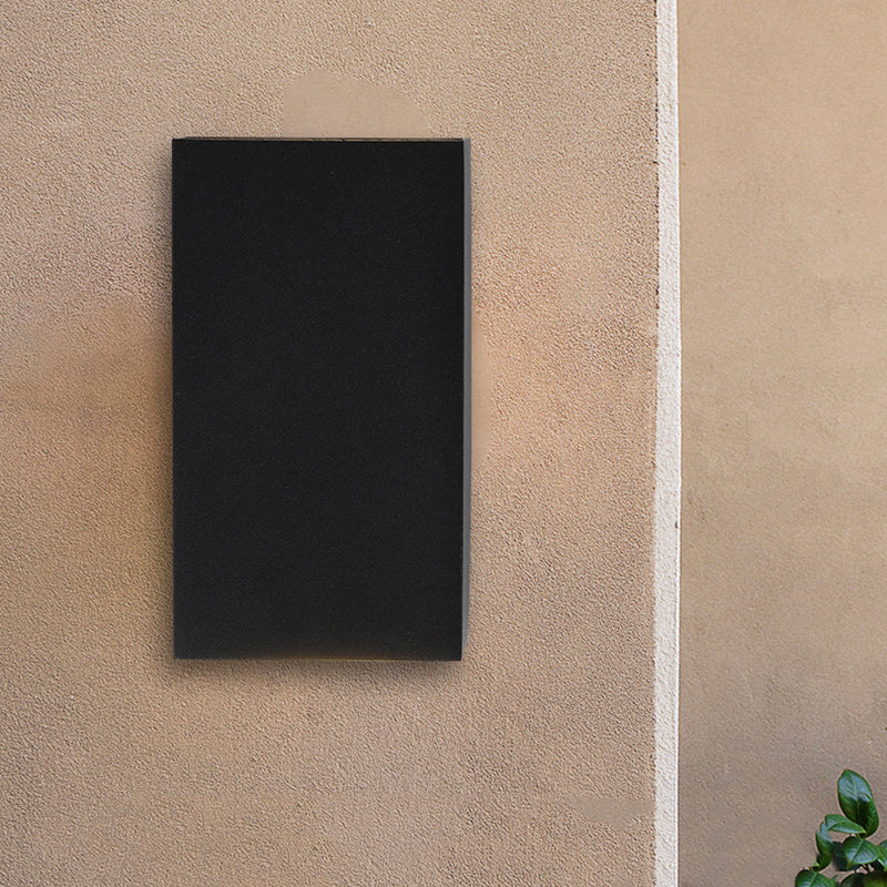 Modern Minimalist Waterproof Rectangular Aluminum LED Outdoor Wall Sconce Lamp For Outdoor Patio | Kalsten