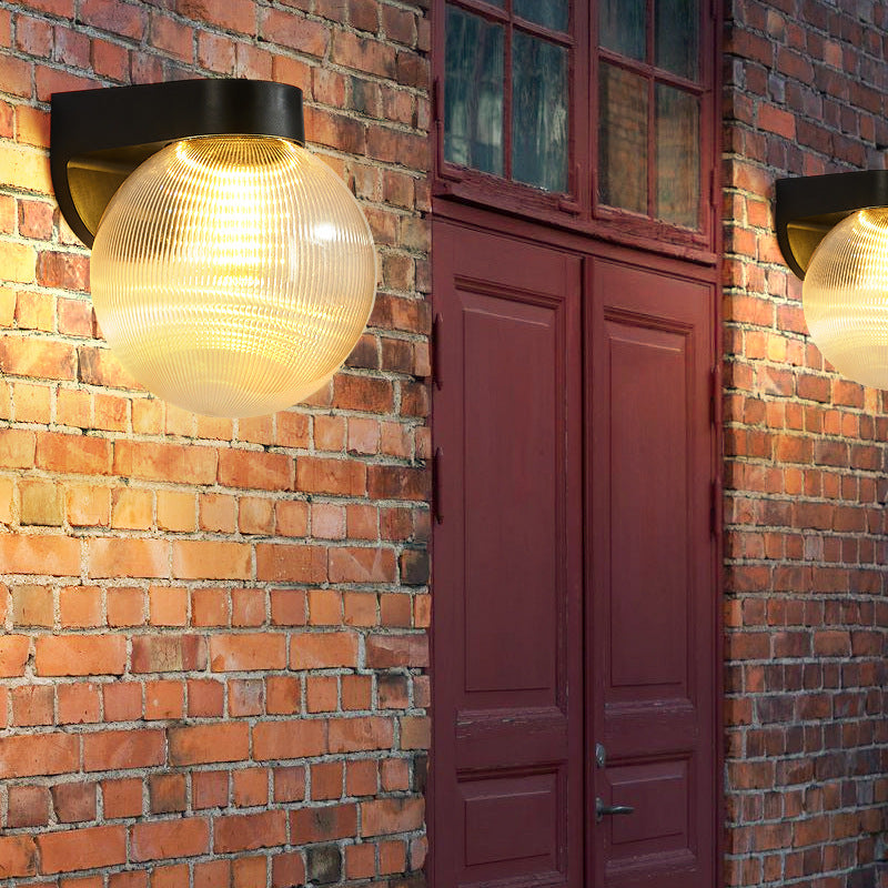 Modern Simplicity Waterproof Orb Polycarbonate Acrylic 1-Light Wall Sconce Lamp For Outdoor Patio | Kalsten