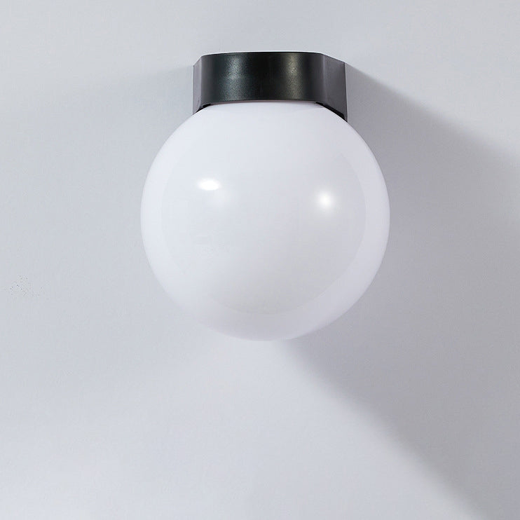 Modern Simplicity Waterproof Orb Polycarbonate Acrylic 1-Light Wall Sconce Lamp For Outdoor Patio | Kalsten