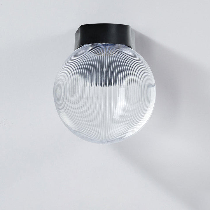 Modern Simplicity Waterproof Orb Polycarbonate Acrylic 1-Light Wall Sconce Lamp For Outdoor Patio | Kalsten