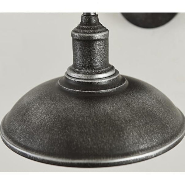 Contemporary Industrial Round Pot Lid Shape Curved Rod Iron Shade 1-Light Wall Sconce Lamp For Outdoor Patio | Kalsten