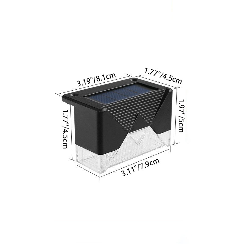 Modern Minimalist Solar Waterproof Rectangular Plastic LED Outdoor Light For Garden | Kalsten