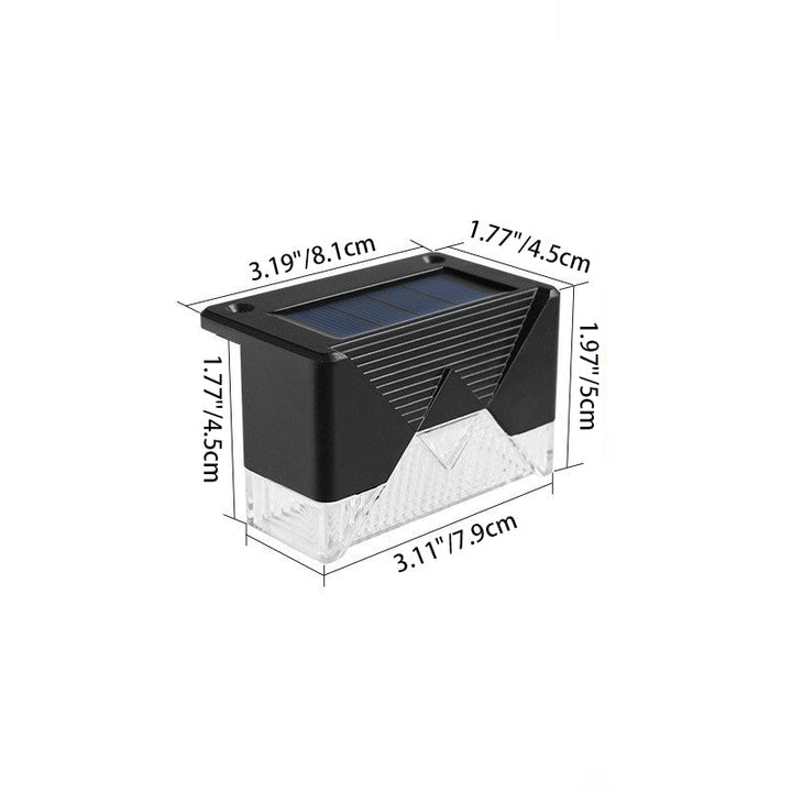 Modern Minimalist Solar Waterproof Rectangular Plastic LED Outdoor Light For Garden | Kalsten
