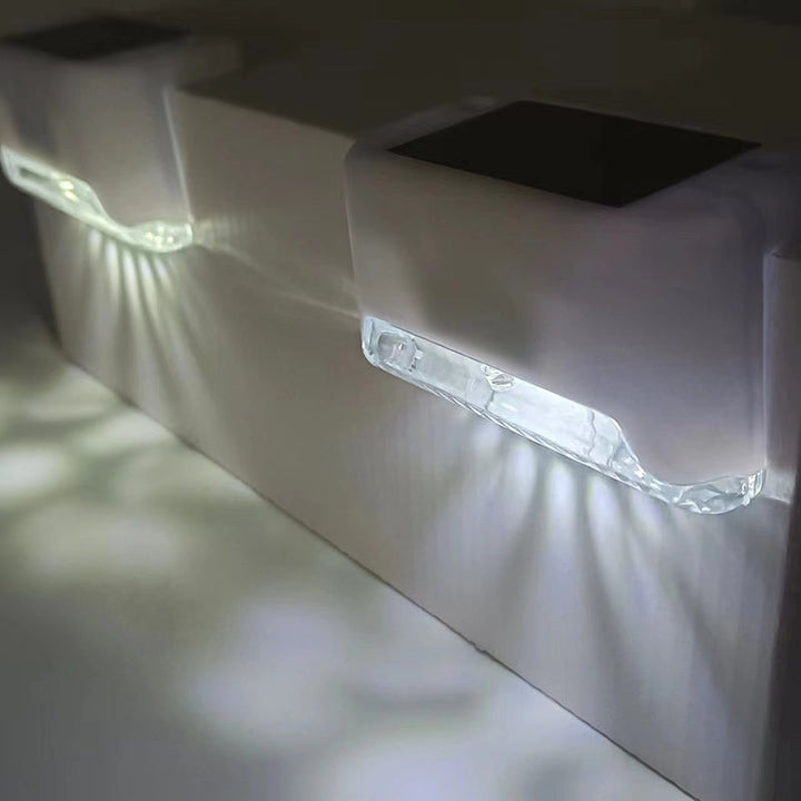 Modern Minimalist Solar Waterproof Rectangular Plastic LED Outdoor Light For Garden | Kalsten