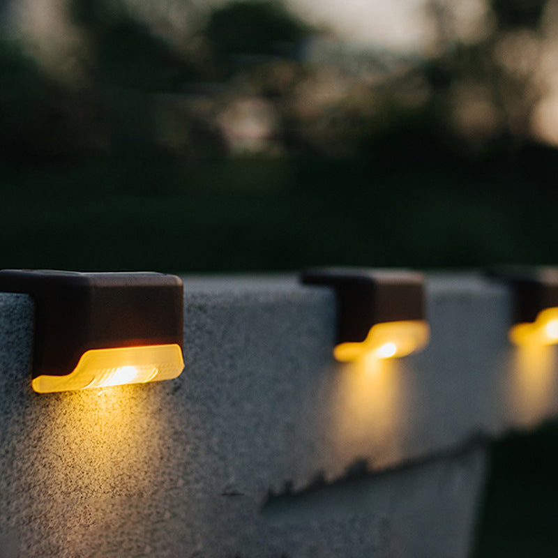 Modern Minimalist Solar Waterproof Rectangular Plastic LED Outdoor Light For Garden | Kalsten