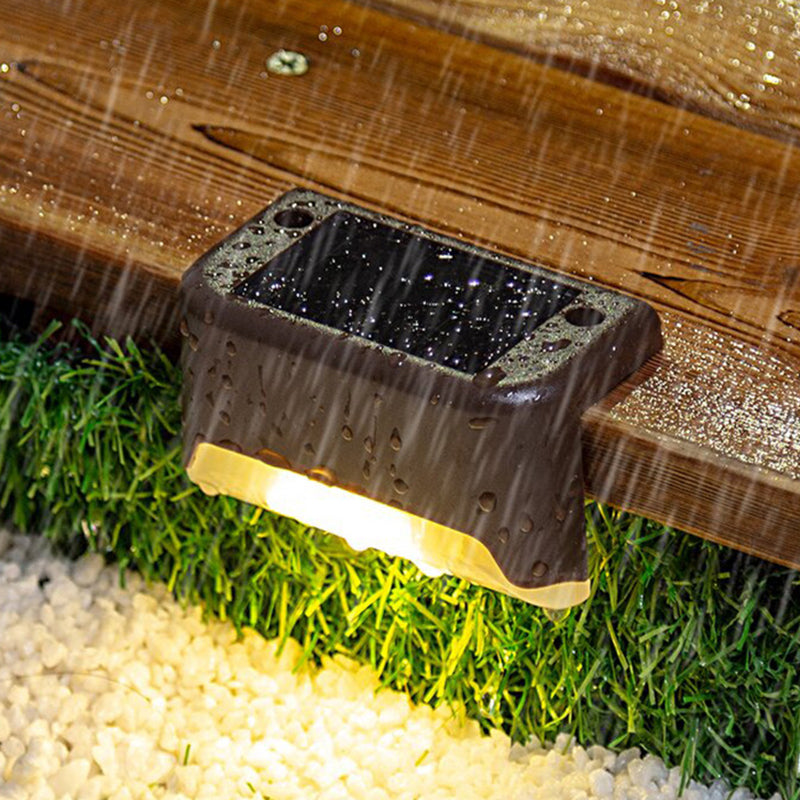 Modern Minimalist Solar Waterproof Rectangular Plastic LED Outdoor Light For Garden | Kalsten