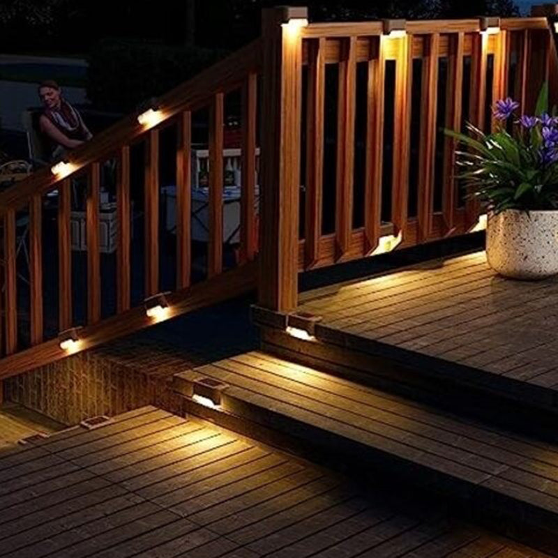 Modern Minimalist Solar Waterproof Rectangular Plastic LED Outdoor Light For Garden | Kalsten