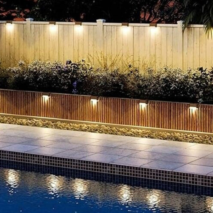 Modern Minimalist Solar Waterproof Rectangular Plastic LED Outdoor Light For Garden | Kalsten