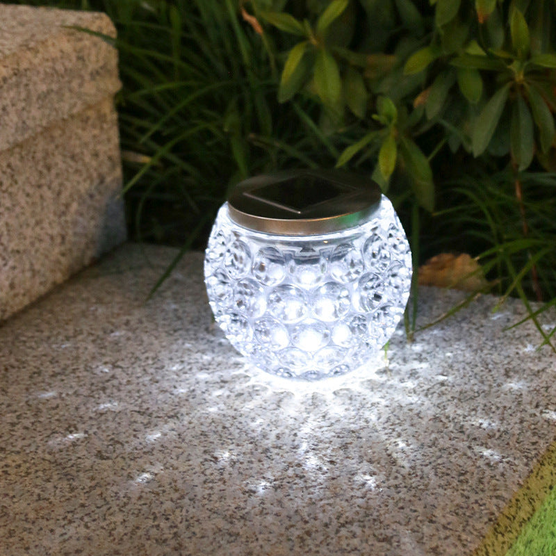 Modern Art Deco Solar Glass Jar Full Of Stars ABS Stainless Steel LED Outdoor Lights For Garden | Kalsten