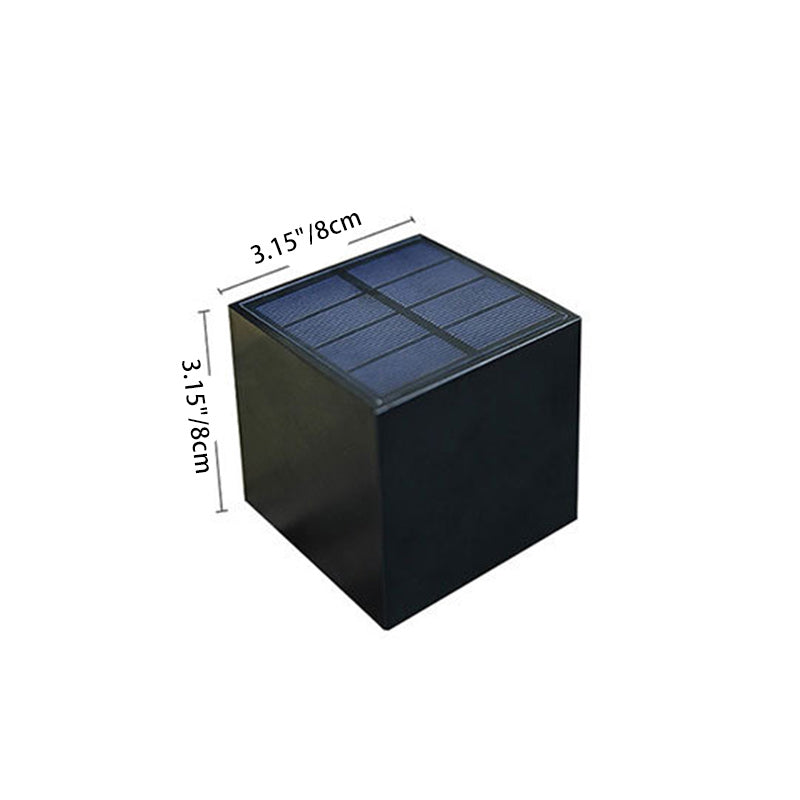 Modern Minimalist Cube Plastic Solar LED Wall Sconce Lamp For Garden | Kalsten