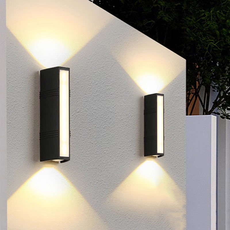 Modern Minimalist Column Plastic LED Wall Sconce Lamp For Garden | Kalsten