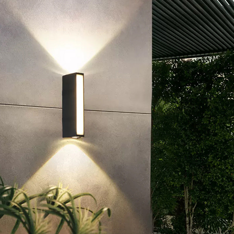 Modern Minimalist Column Plastic LED Wall Sconce Lamp For Garden | Kalsten