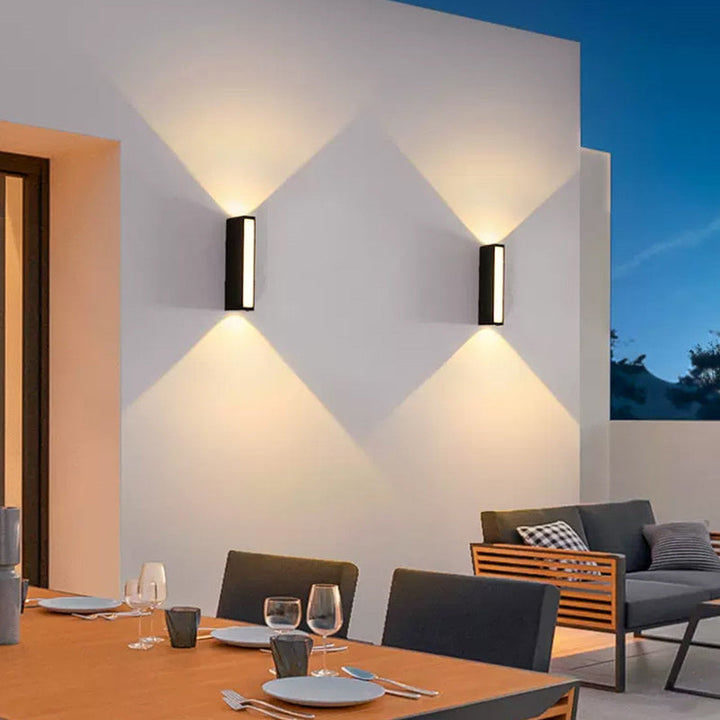 Modern Minimalist Column Plastic LED Wall Sconce Lamp For Garden | Kalsten