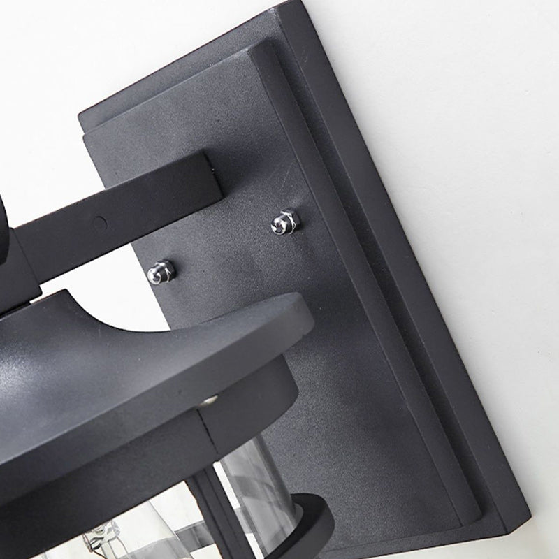 Contemporary Industrial Column Aluminum Glass 1-Light Wall Sconce Lamp For Garden | Kalsten