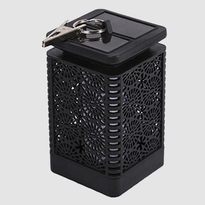Contemporary Retro Solar Waterproof Rectangular Lantern Flame ABS LED Landscape Lighting Outdoor Light For Outdoor | Kalsten