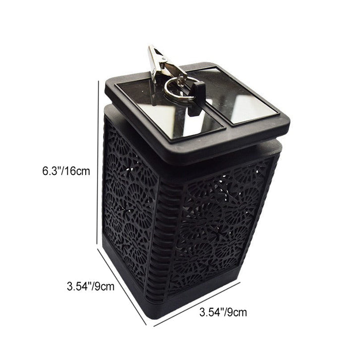 Contemporary Retro Solar Waterproof Rectangular Lantern Flame ABS LED Landscape Lighting Outdoor Light For Outdoor | Kalsten