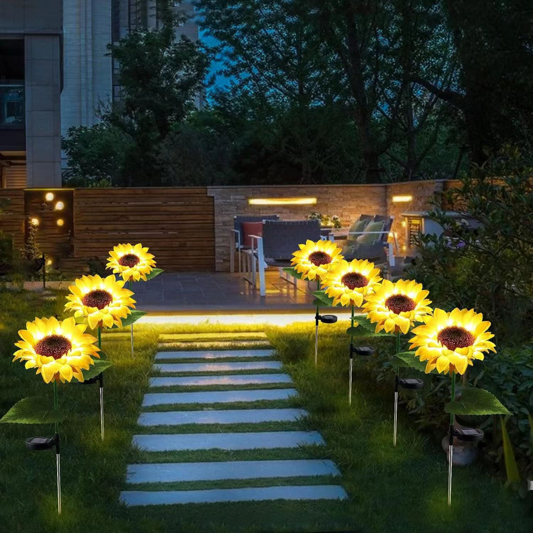 Contemporary Creative Artificial Flower LED Solar Waterproof Lawn Insert Light For Outdoor Patio | Kalsten