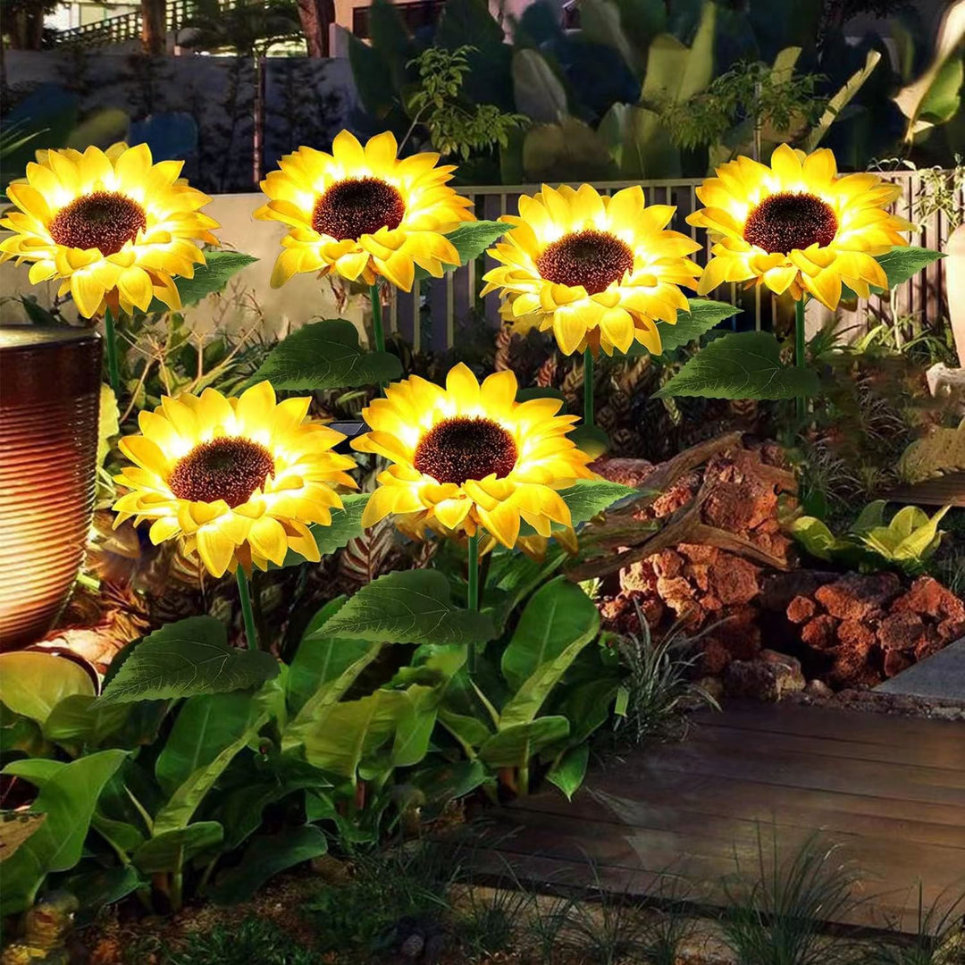 Contemporary Creative Artificial Flower LED Solar Waterproof Lawn Insert Light For Outdoor Patio | Kalsten