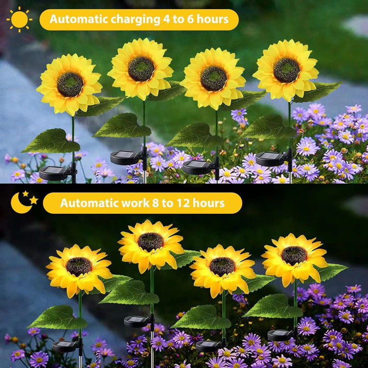 Contemporary Creative Artificial Flower LED Solar Waterproof Lawn Insert Light For Outdoor Patio | Kalsten