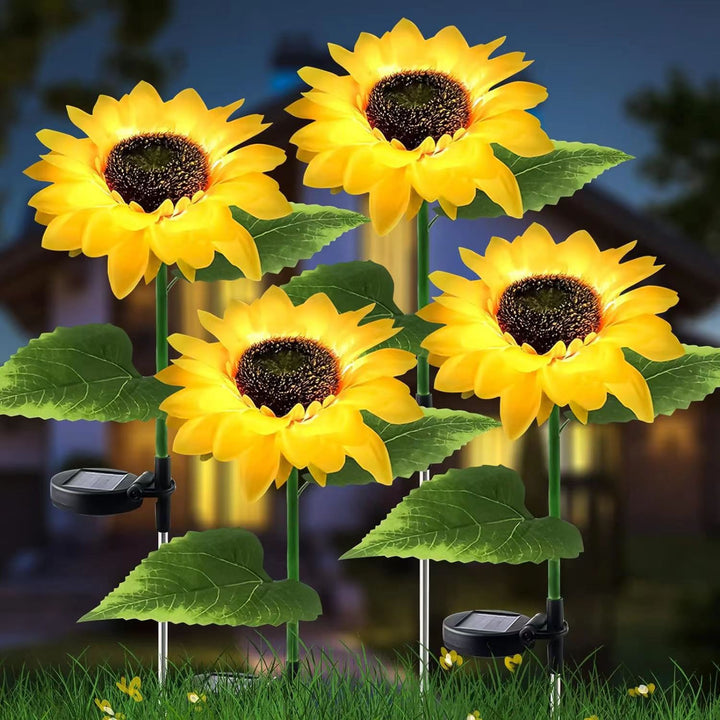 Contemporary Creative Artificial Flower LED Solar Waterproof Lawn Insert Light For Outdoor Patio | Kalsten