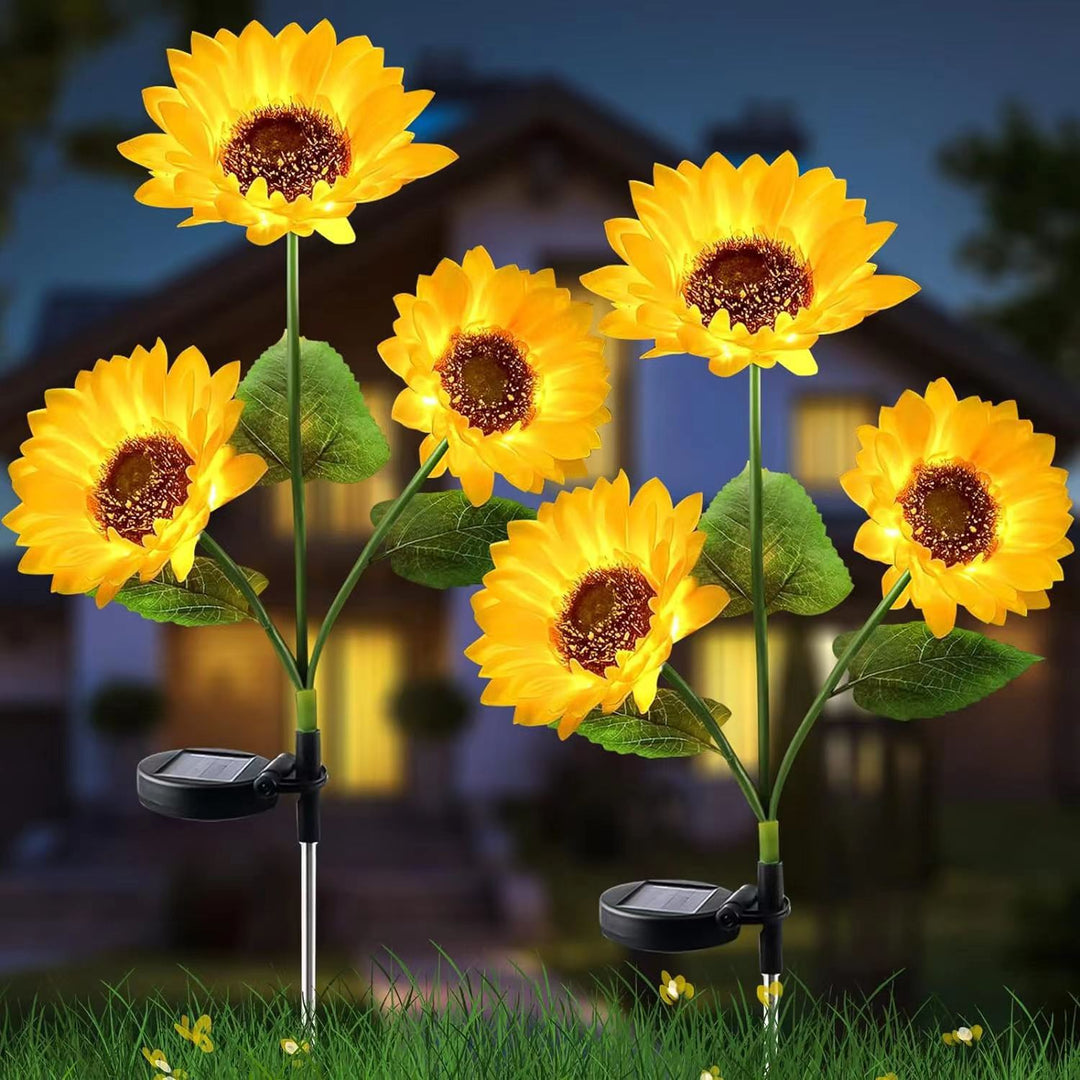 Contemporary Creative Artificial Flower LED Solar Waterproof Lawn Insert Light For Outdoor Patio | Kalsten