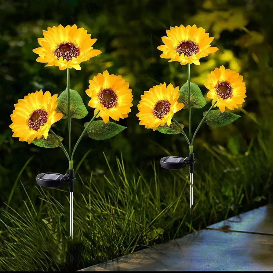 Contemporary Creative Artificial Flower LED Solar Waterproof Lawn Insert Light For Outdoor Patio | Kalsten